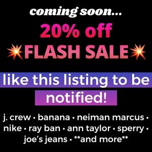 **Flash Sale** Coming Soon